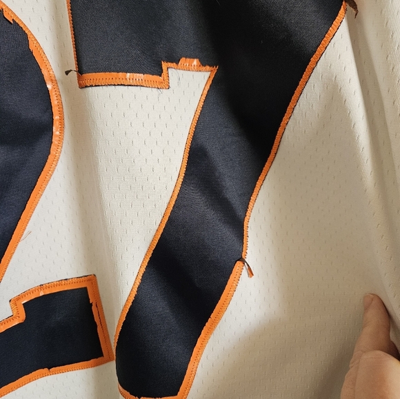 Mitchell & Ness White and Blue Denver Broncod Men's Jersey Size XL Atwater 27 - Picture 5 of 12